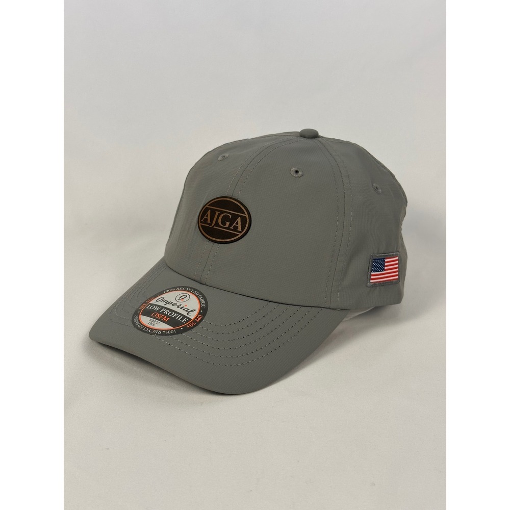AJGA Golf Hat NWOT Kids OSFA Gray Low Profile Imperial Performance Cap Flag